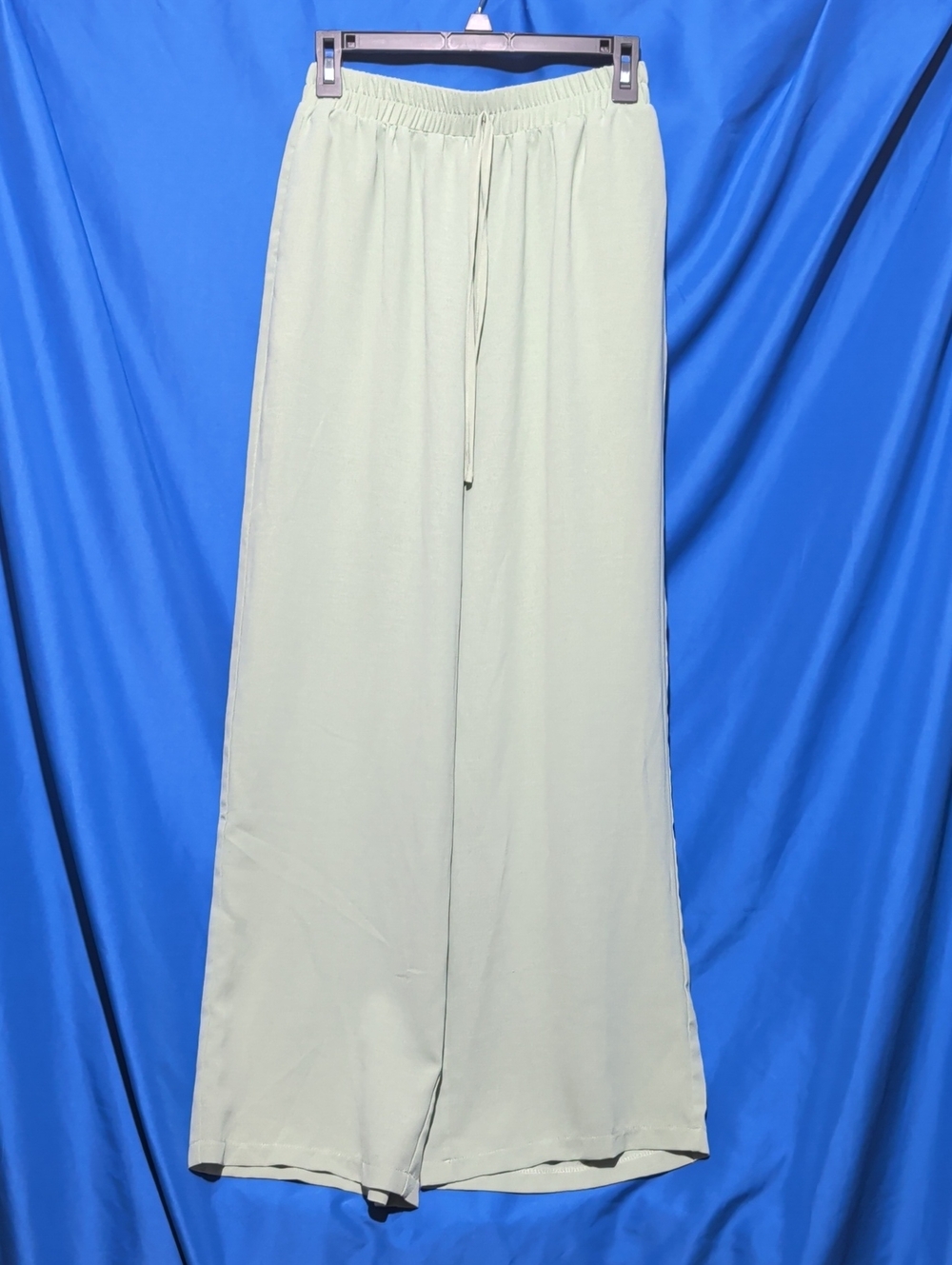 Emery Rose Large Light Sage Wide Leg Drawstring Pants